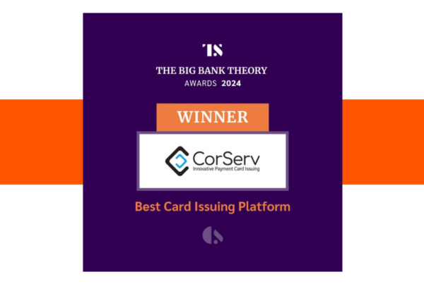 CorServ for Best Card Issuing Platform Award Plaque