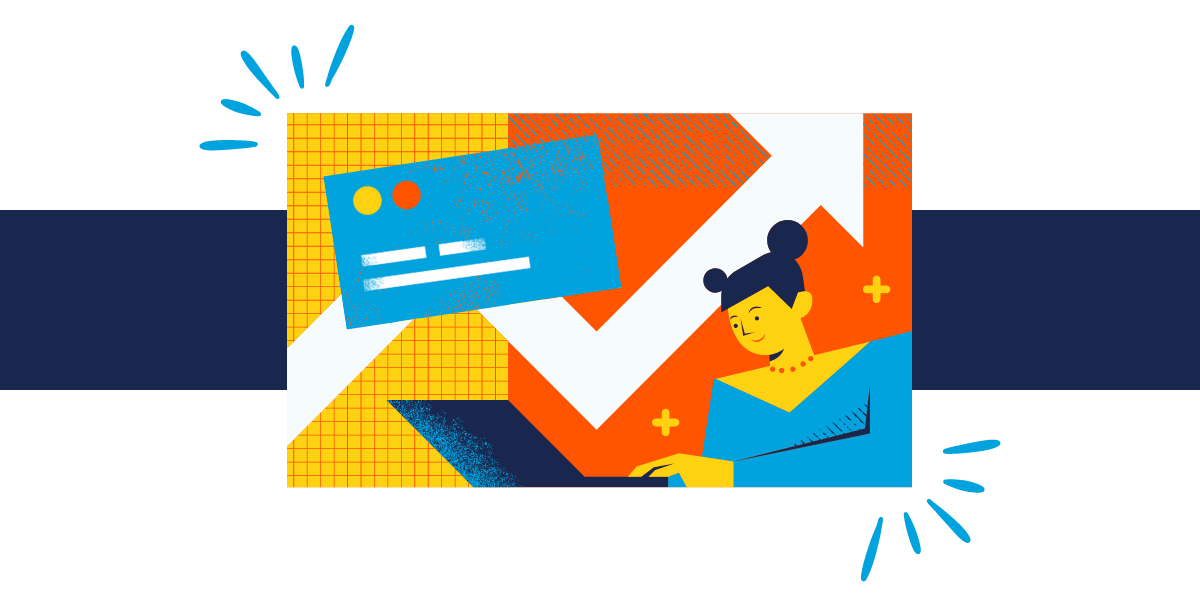 Colorful credit card graphic